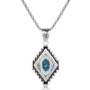 Montana Silversmiths, Diamond of the West Turquoise Necklace